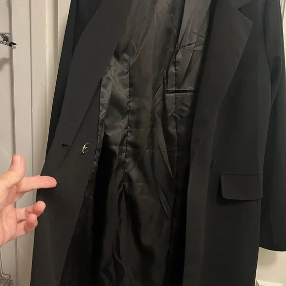 Women's longline black blazer size medium - Picture 6 of 6